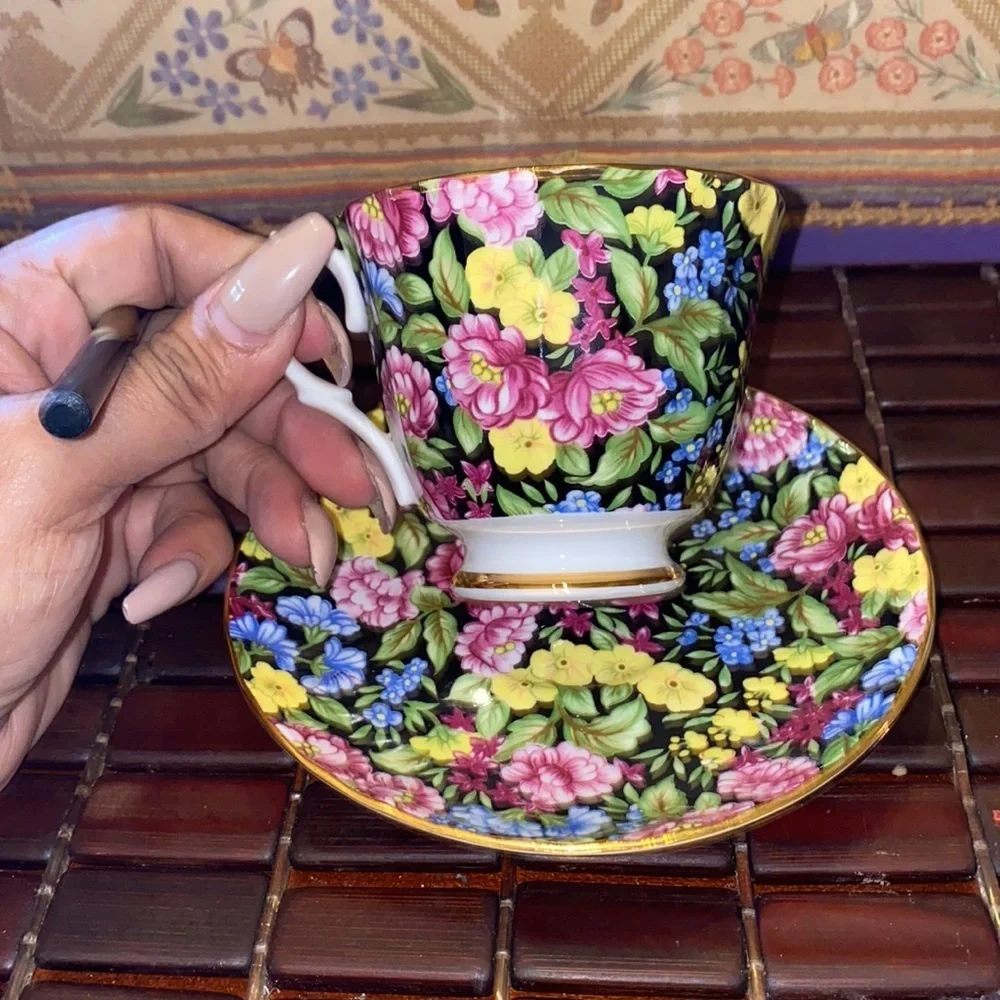 BOX42 Bethany Fine Bone China Cup & Saucer Set, Made in Staffordshire England